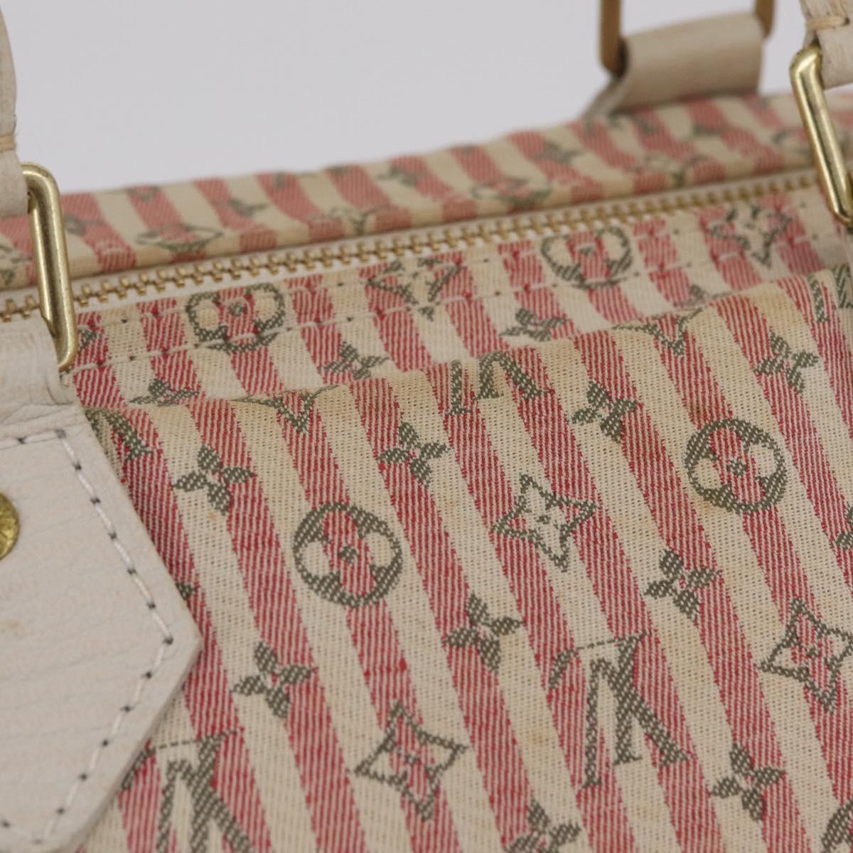 LOUIS VUITTON Monogram Mini Lin Croisette Speedy 30 Bag Pink