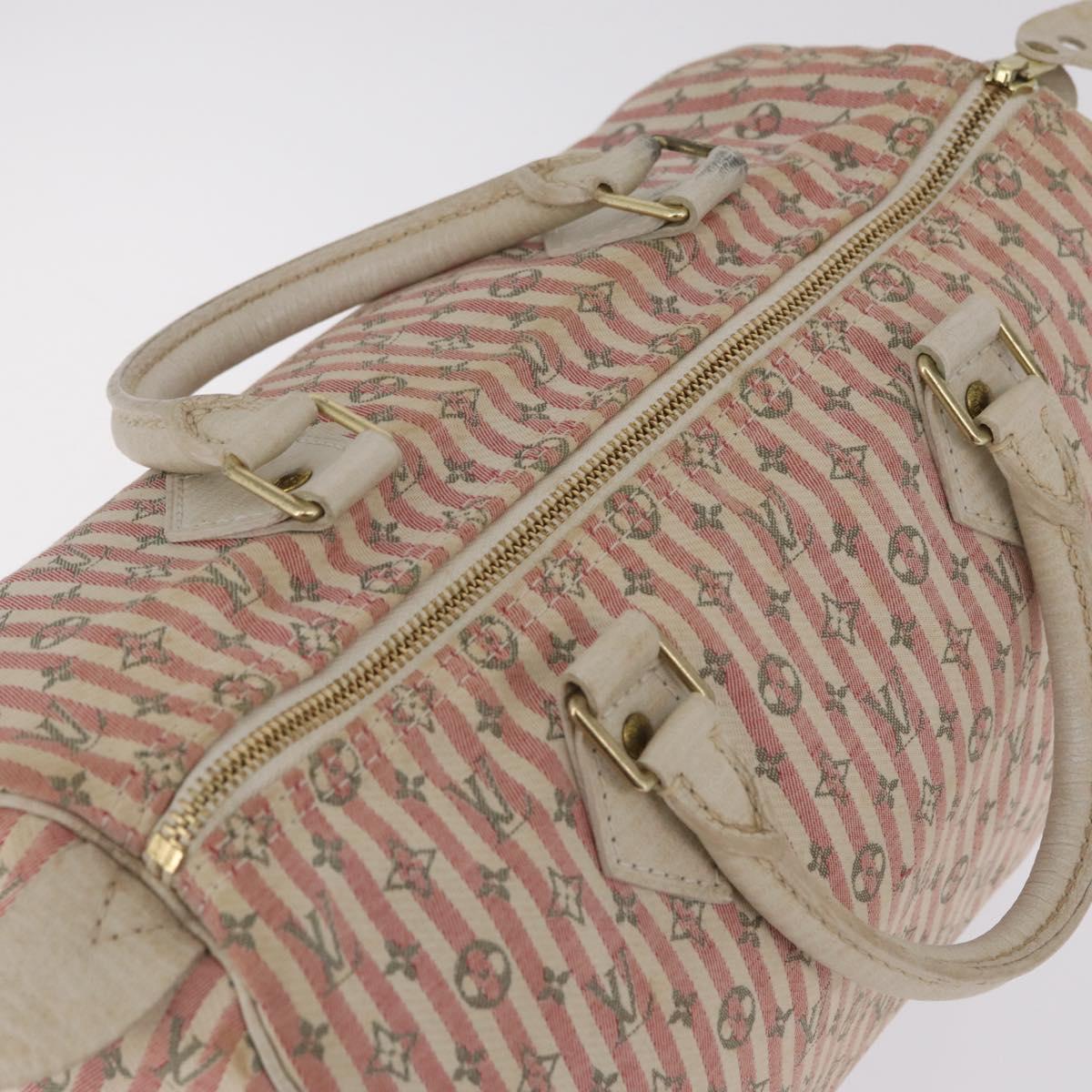 LOUIS VUITTON Monogram Mini Lin Croisette Speedy 30 Bag Pink