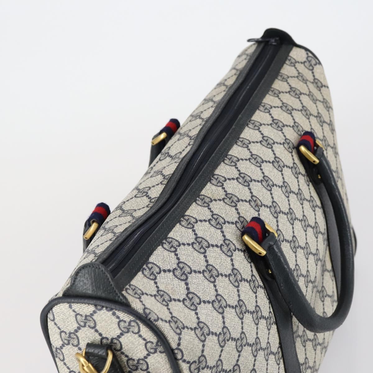 GUCCI ハンドバッグ GGスプリーム シェリーライン GUCCI GGスプリーム シェリーライン ハンドバッグ PVC 2way ネイビー