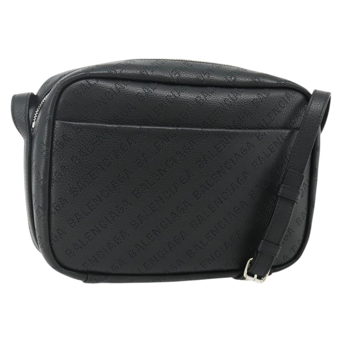 BALENCIAGA BALENCIAGA Every Day Shoulder Bag Leather Black 679267 Auth ep14300V