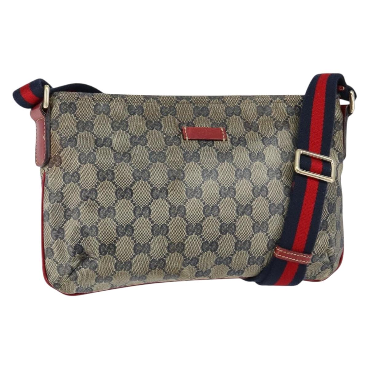 GUCCI GG キャンバス シェリーライン ショルダーバッグ