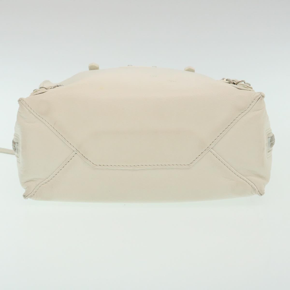 BALENCIAGA 2Way Shoulder Bag Hand Bag Leather White Auth am2305gM