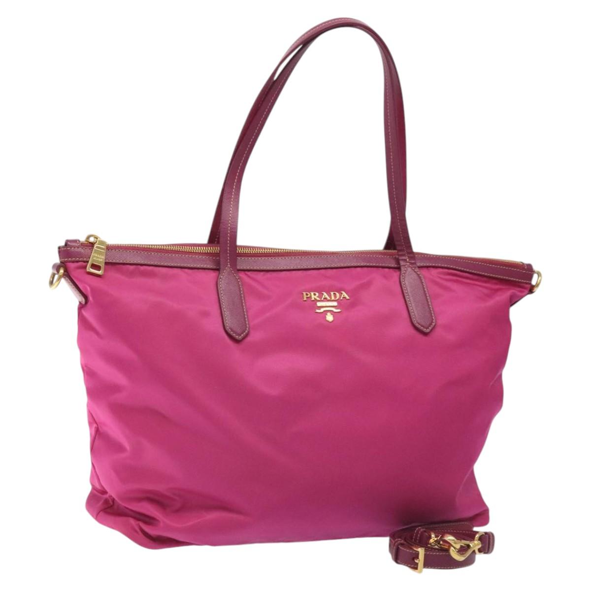 PRADA トートバッグ ナイロン 2way ピンクゴールド 正規品 ki5497V