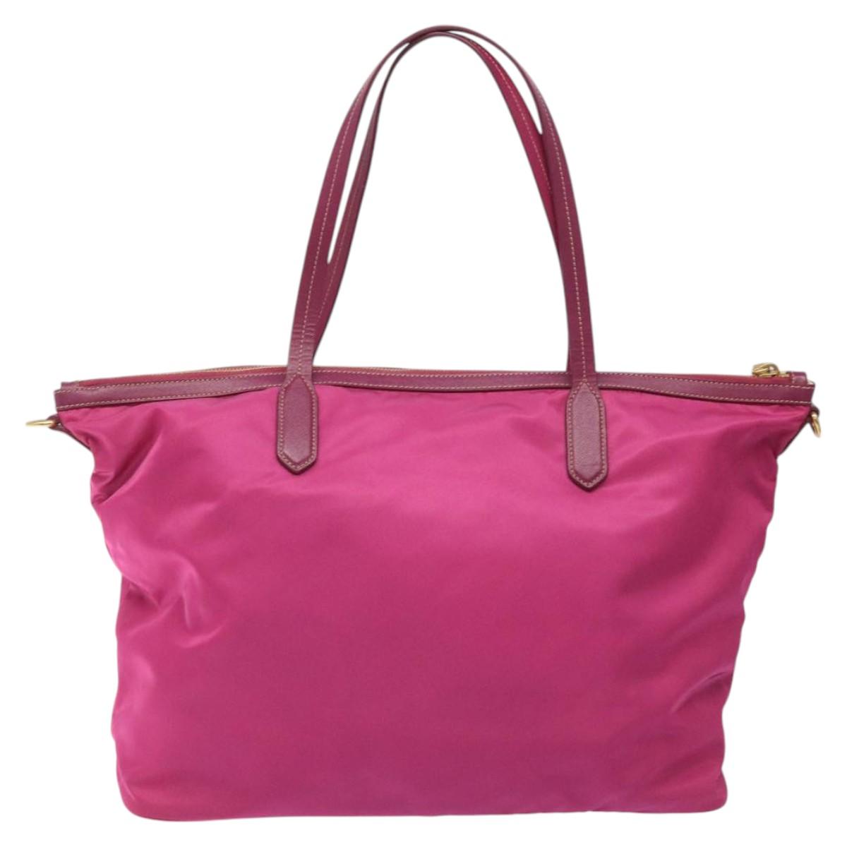 PRADA トートバッグ ナイロン 2way ピンクゴールド 正規品 ki5497V