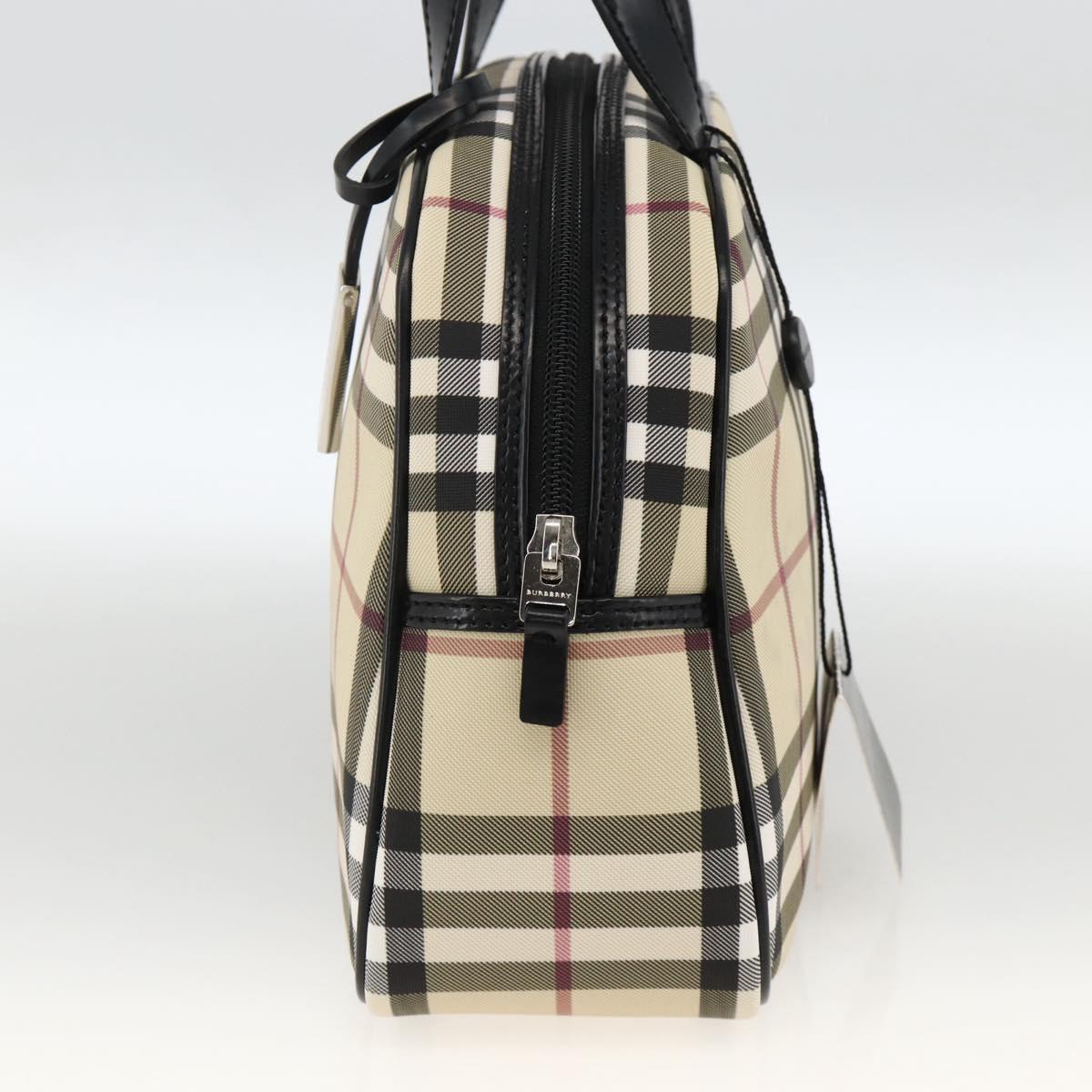 BURBERRY Nova Check Hand Bag PVC Beige Silver Auth ki6583A – MixTHINKS
