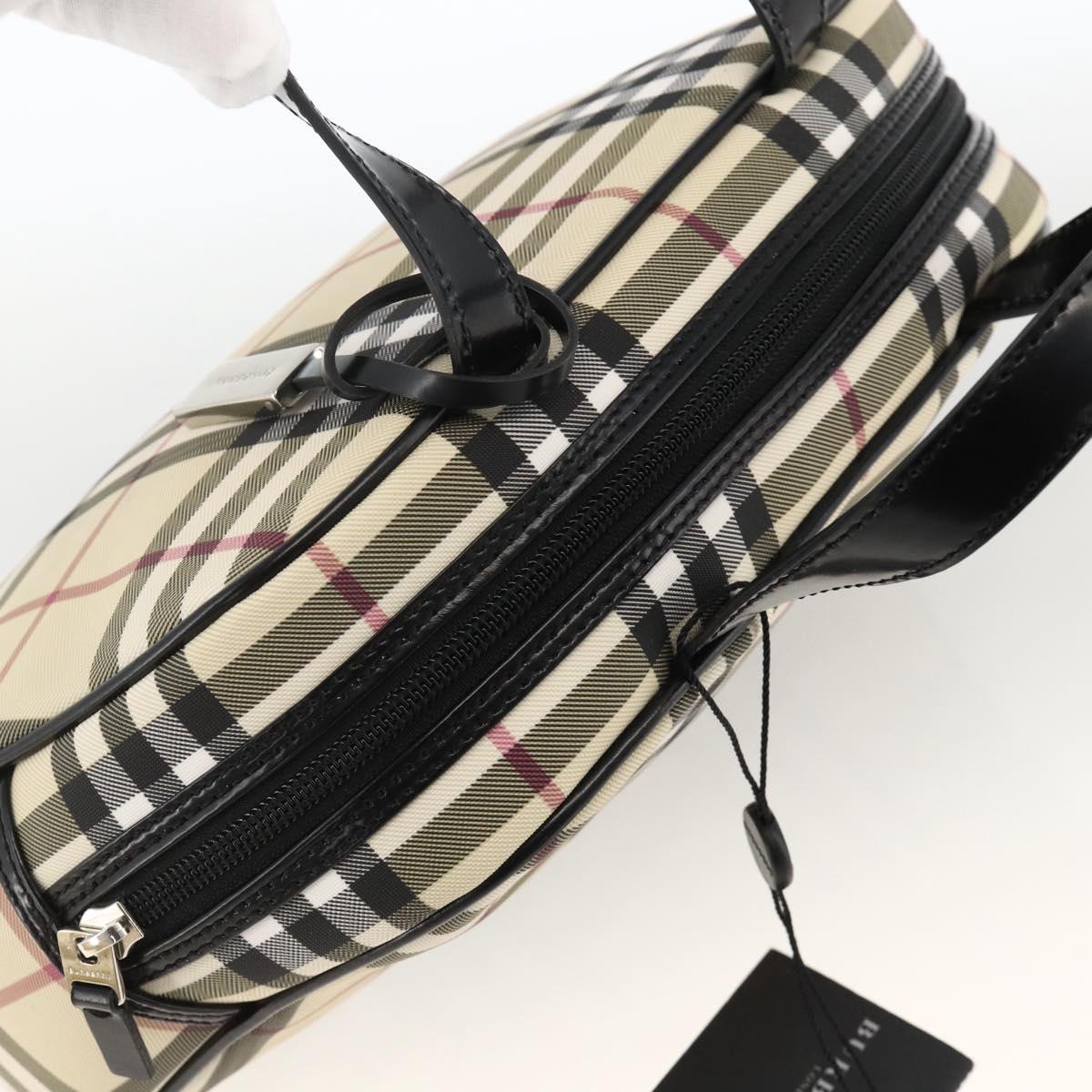 BURBERRY Nova Check Hand Bag PVC Beige Silver Auth ki6583A – MixTHINKS