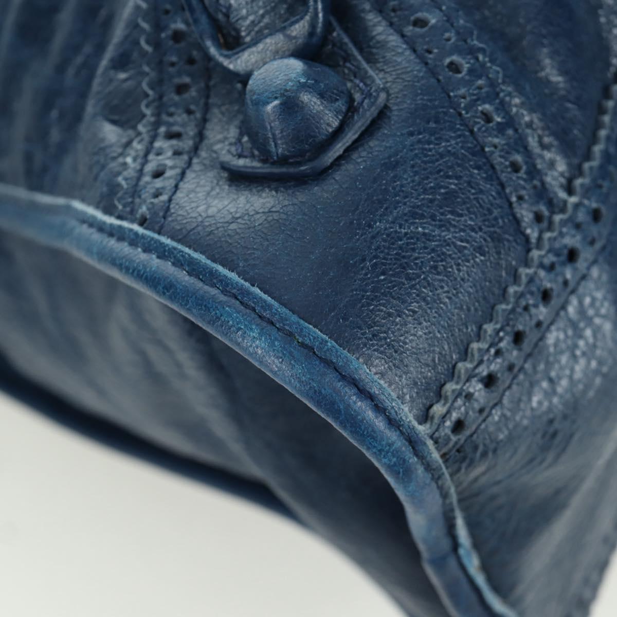 BALENCIAGA ジャイアントシティ ハンドバッグ レザー 2WAY ブルー