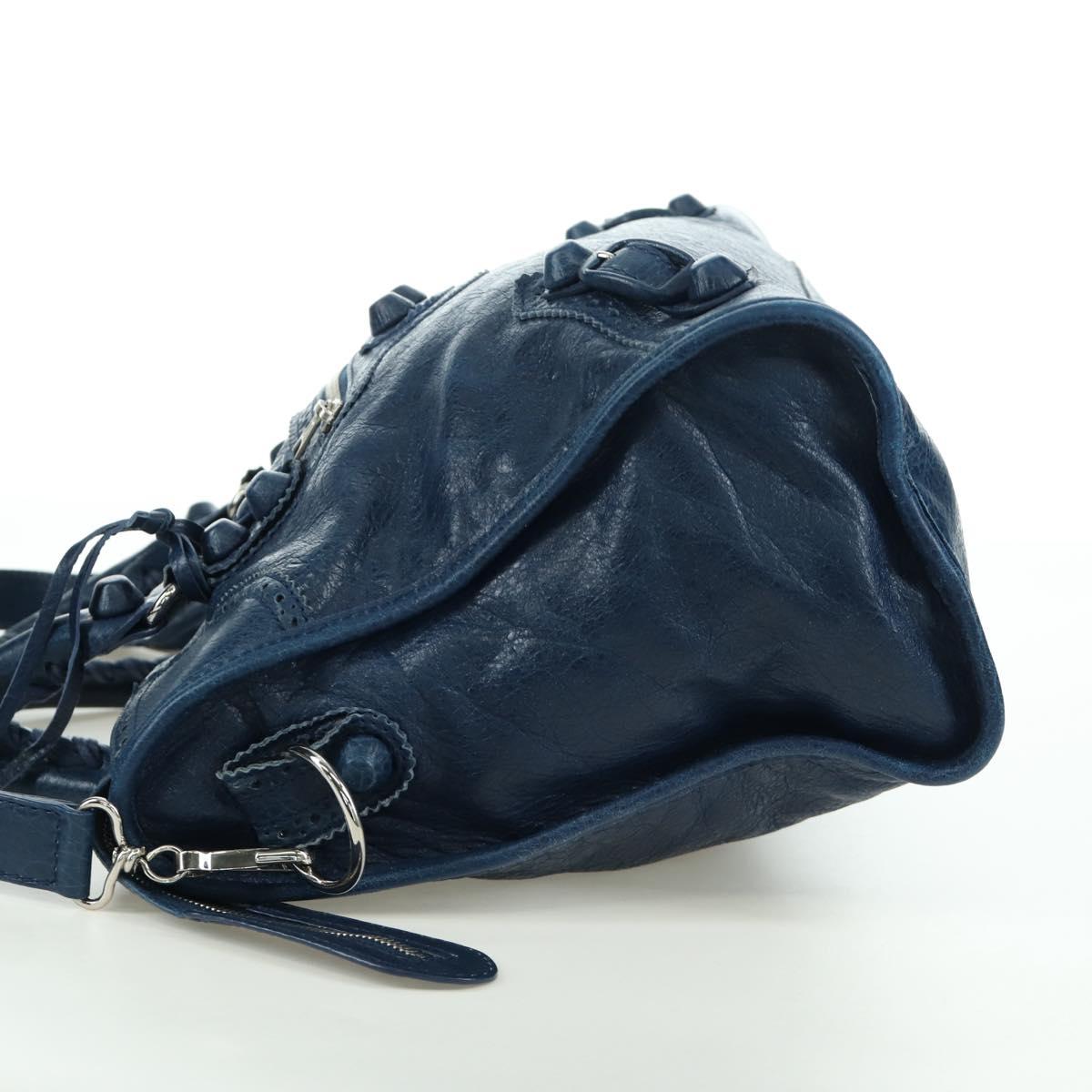BALENCIAGA ジャイアントシティ ハンドバッグ レザー 2WAY ブルー