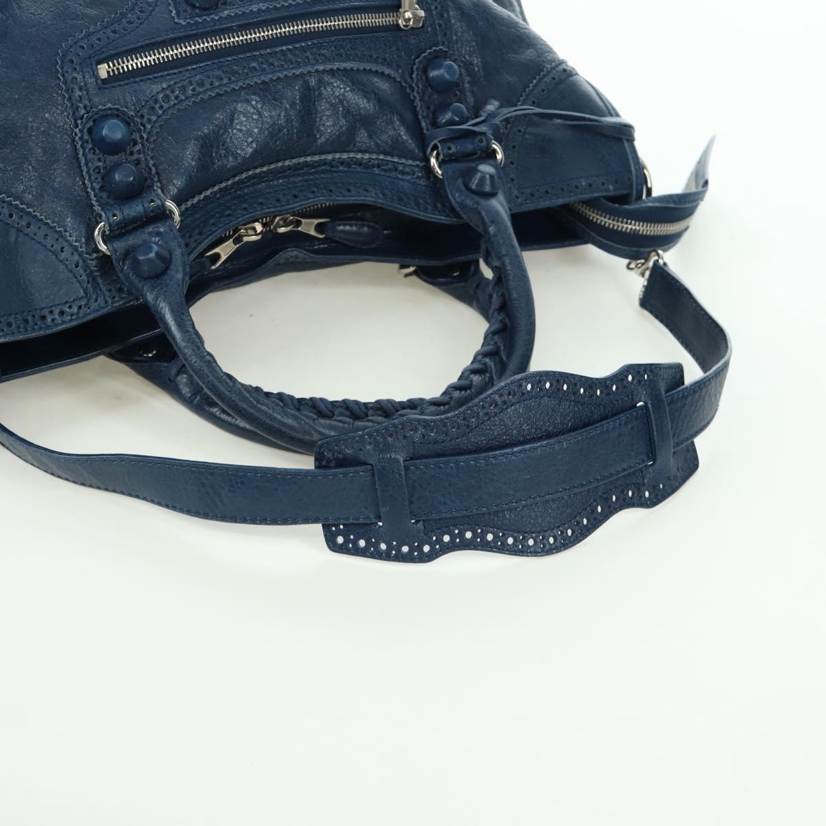BALENCIAGA ジャイアントシティ ハンドバッグ レザー 2WAY ブルー