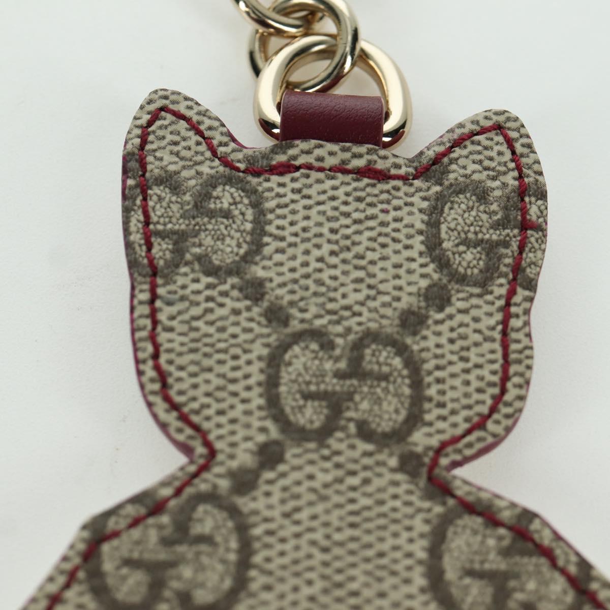 GUCCI GG Supreme Boris Yuko Higuchi Charm PVC Beige Auth LNZ613SM