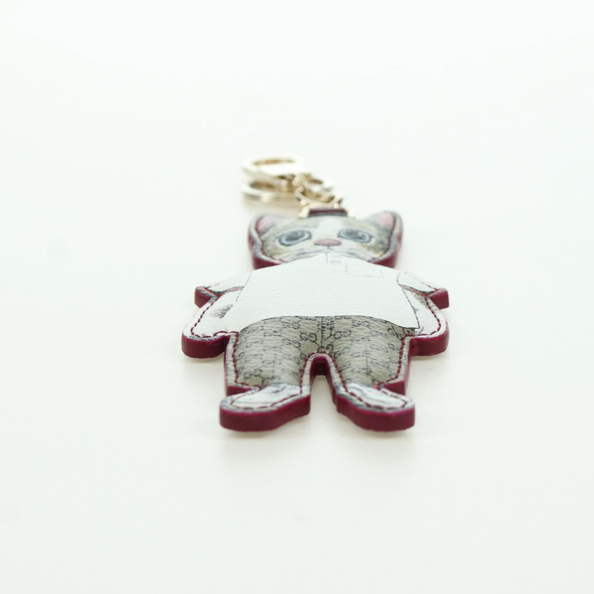 GUCCI GG Supreme Boris Yuko Higuchi Charm PVC Beige Auth LNZ613SM