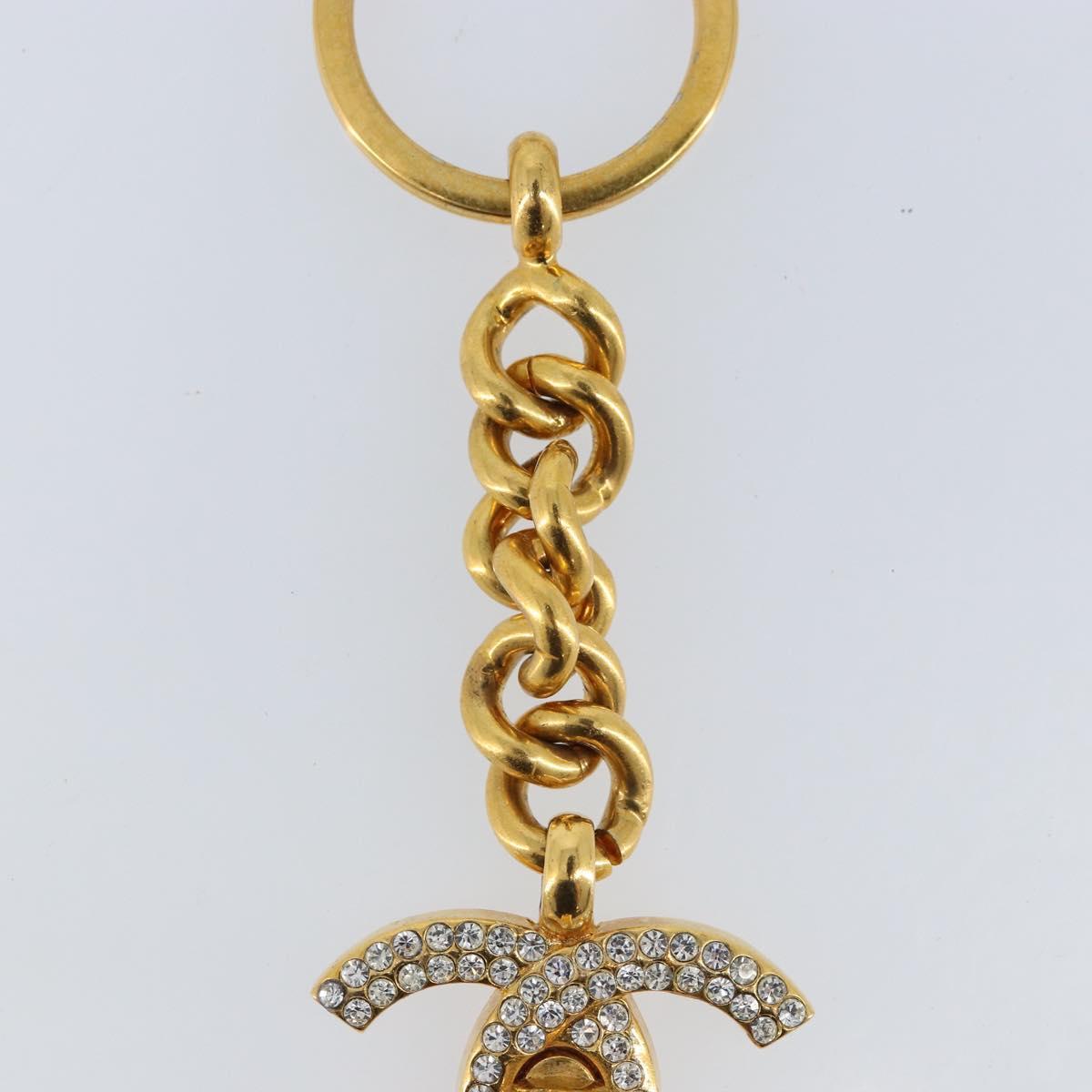 CHANEL COCO Mark Key Holder metal Gold Tone CC Auth LNZ859V