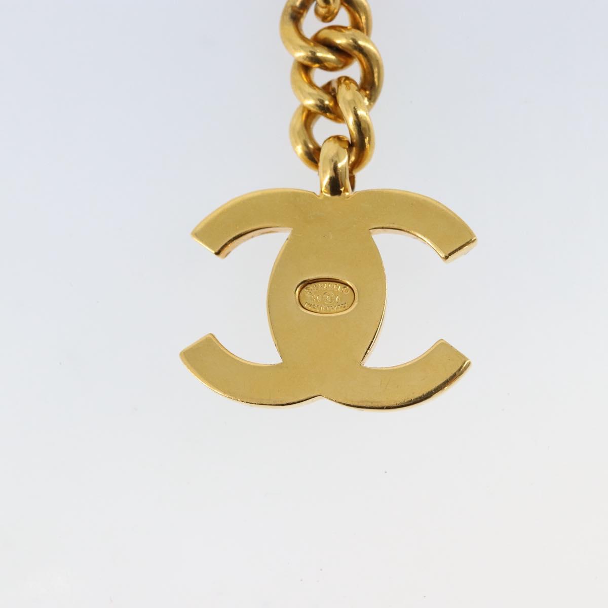 CHANEL COCO Mark Key Holder metal Gold Tone CC Auth LNZ859V