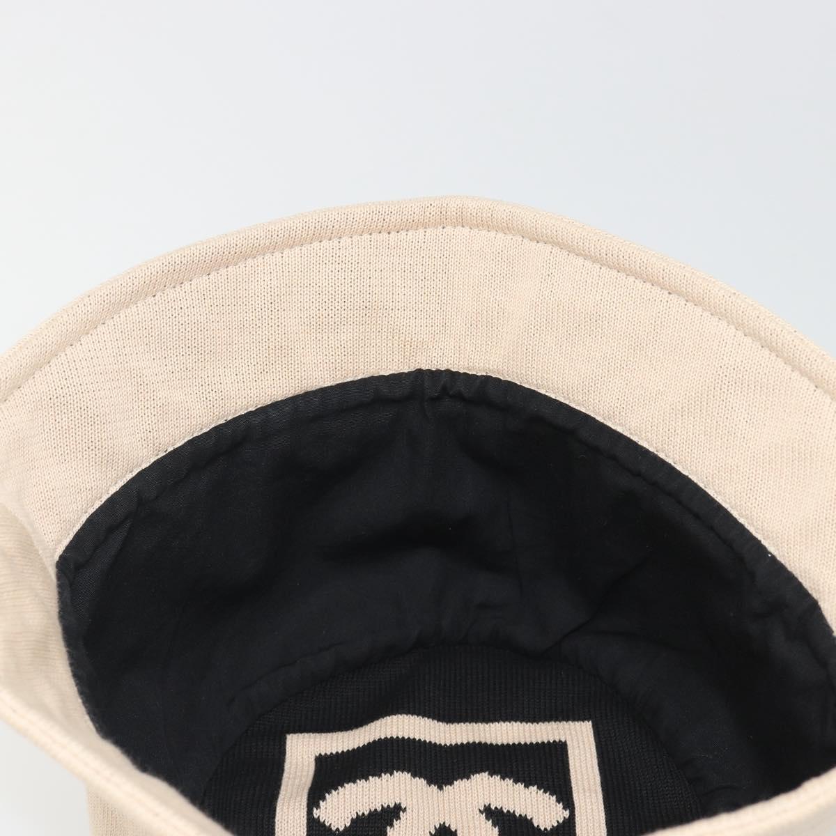CHANEL Hat Canvas S Beige CC Auth mr2524A – MixTHINKS