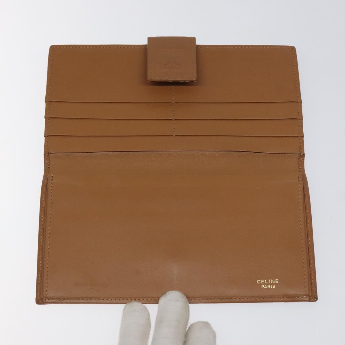 CELINE マカダムキャンバス ロングウォレット PVCレザー ブラウン 正規