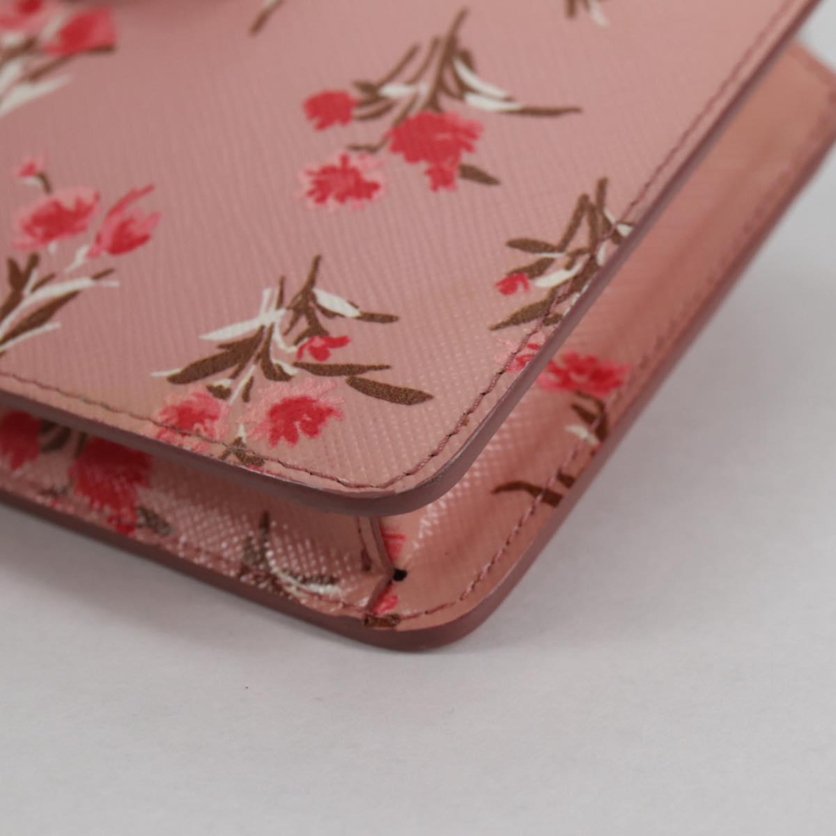 PRADA チェーン フォンケース レザー ピンク シルバー 正規品 SW1495V