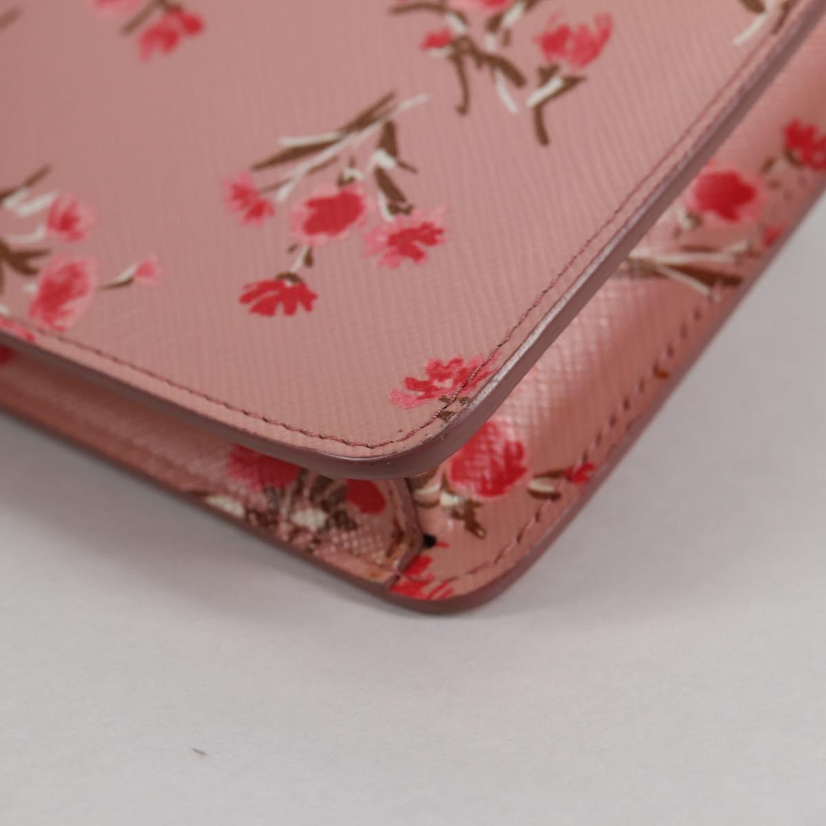 PRADA チェーン フォンケース レザー ピンク シルバー 正規品 SW1495V
