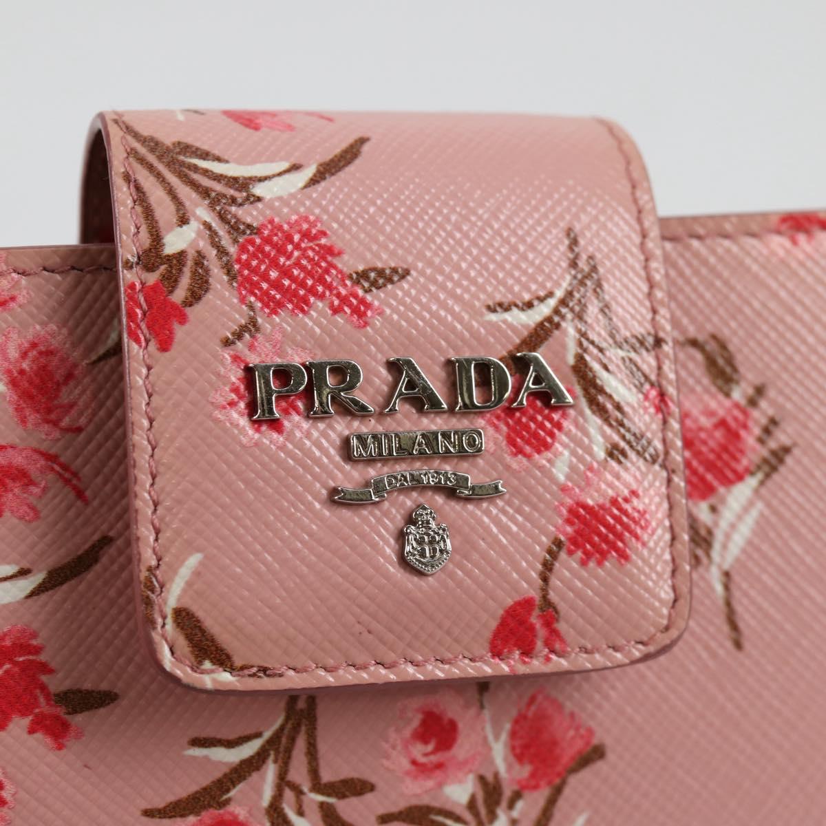 PRADA チェーン フォンケース レザー ピンク シルバー 正規品 SW1495V