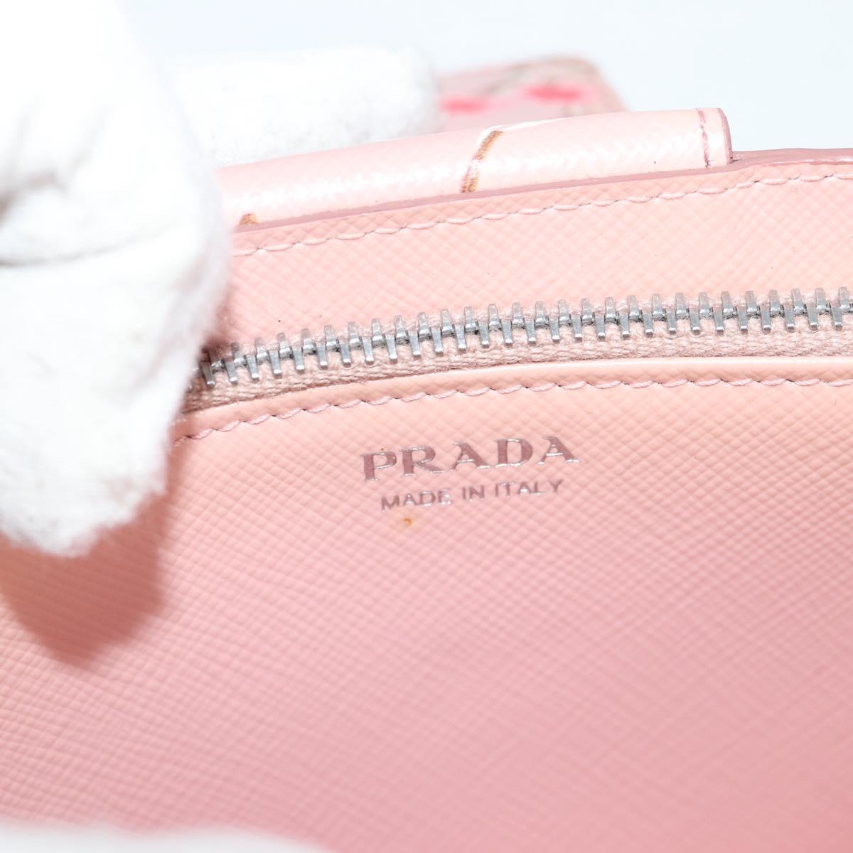 PRADA チェーン フォンケース レザー ピンク シルバー 正規品 SW1495V