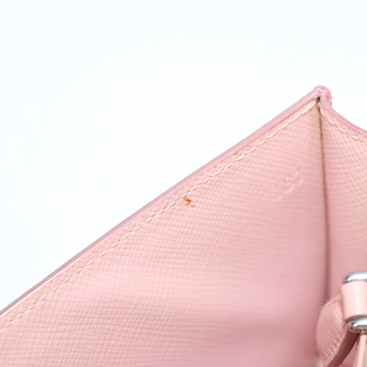PRADA チェーン フォンケース レザー ピンク シルバー 正規品 SW1495V