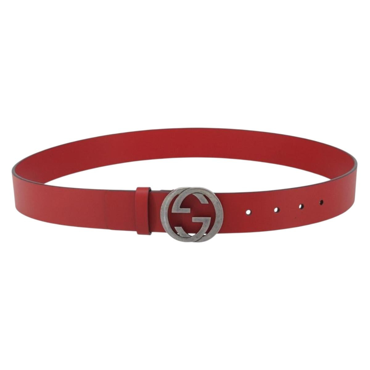 GUCCI Interlocking G Belt Leather 42.9