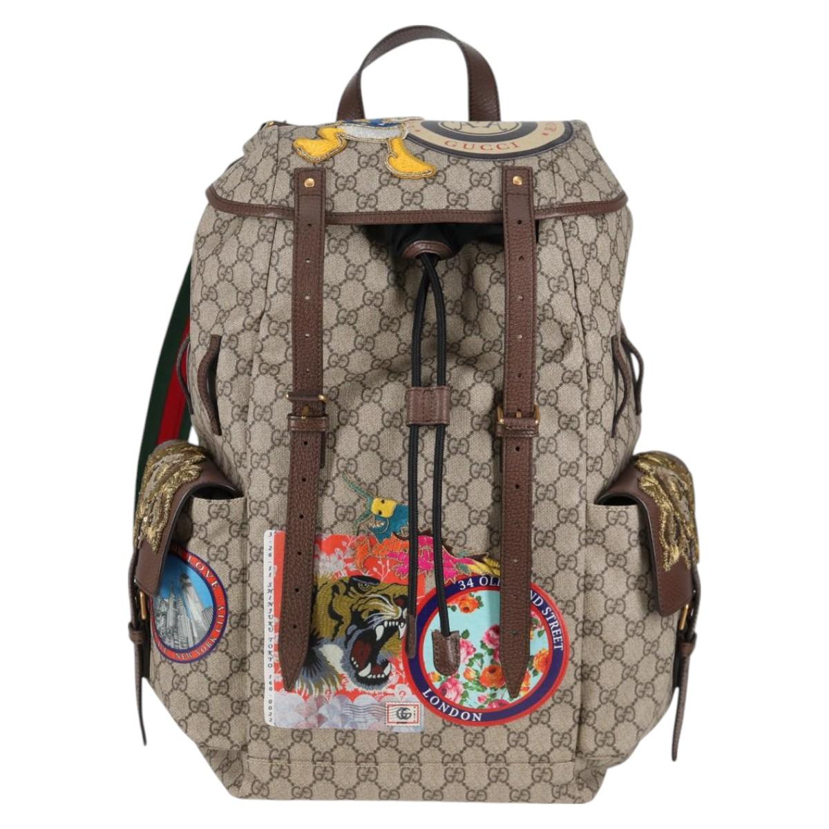 GUCCI GGスプリーム ディズニーコラボ バックパック PVC ベージュ