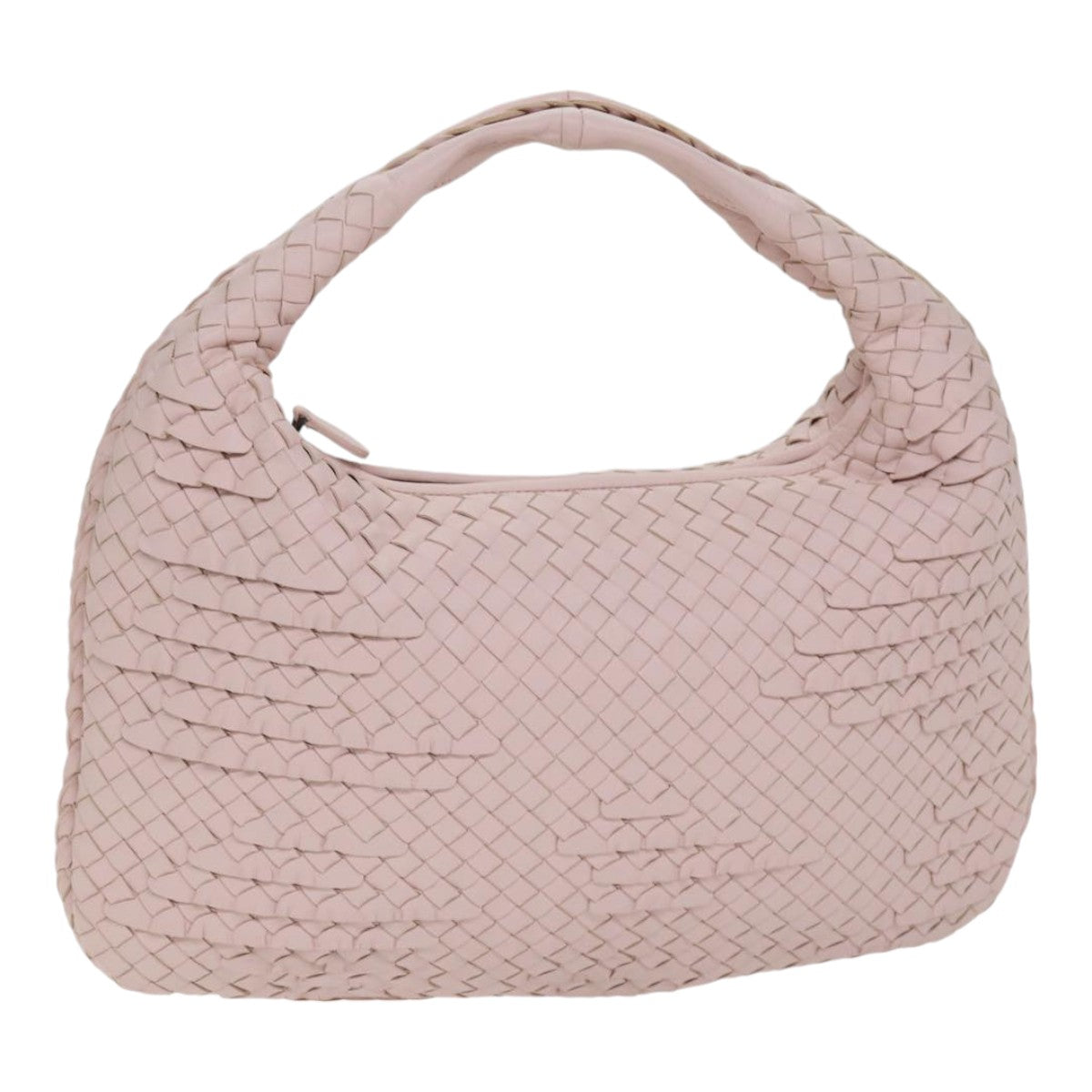 BOTTEGA VENETA INTRECCIATO Hobo Shoulder Bag Leather Pink Auth