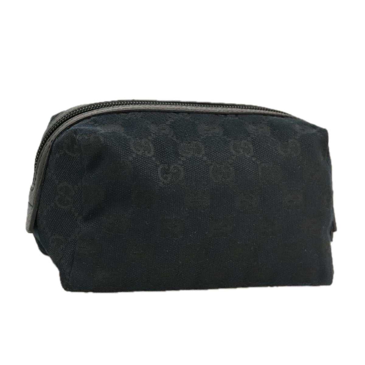 GUCCI GGキャンバスポーチ ブラック シルバー 29595 正規品 yk15951V
